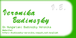 veronika budinszky business card